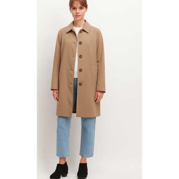 GALLERY Petite Classic Trench Coat Removable Lining Taupe Women's Size PM - Picture 1 of 9